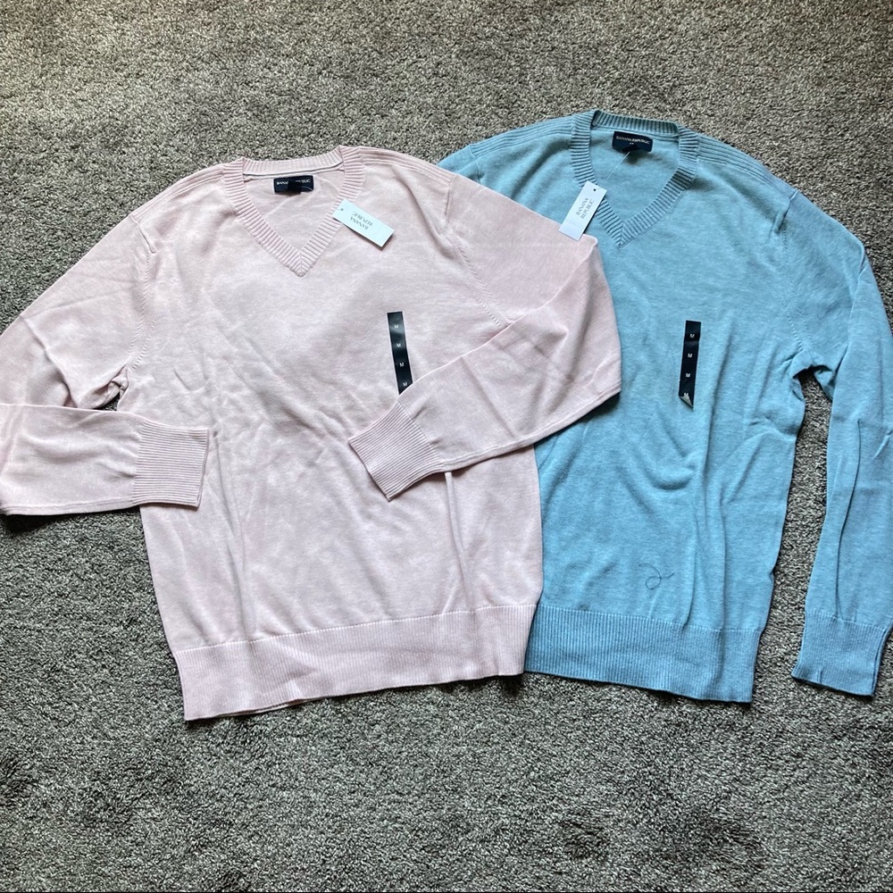 Banana republic pullover sweaters medium bundle pink and teal brand new tags